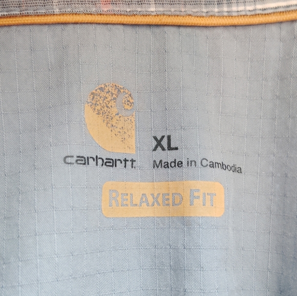 Carhartt Force Short Sleeve Plaid Button Down Shirt‎ Sz XL - Picture 4 of 11
